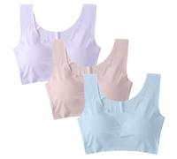 Generisch Top Femme et Soutien-gorge de Sport Elastique Femme avec Coussinets Soutien-Gorge Soutien-Gorge Quotidien 3 Pièces Ma Commande, PK1., M