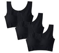 Generisch Top Femme et Soutien-gorge de Sport Elastique Femme avec Coussinets Soutien-Gorge Soutien-Gorge Quotidien 3 Pièces Ma Commande, BK2., M