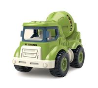 Generisch Toy Construction Vehicles Lot de 4 camions alimentés par Inertia avec Friction Drive, Endless Fun | Excavateur, Dump Truck, Crane, Mixer pour garçons 3+, Encourages STEM Learning