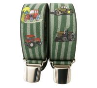 Generisch Tracteur de pantalon Autriche Autriche - Vienna WIEN 35 mm de large en forme de H avec 4 clips extra forts Vert ST-040