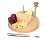 Generisch Trancheuse à fromage, râpe manuelle avec base en bois pour un rabot uniforme et un râpe polyvalent, disque de coupe pour chocolat et beurre, pour restaurant, café et maison