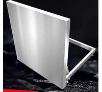 Generisch Trappe de toit robuste en acier inoxydable - Porte d'accès antivol pour fenêtre de toit, couvercle d'urgence résistant aux intempéries, taille spéciale (91,4 x 96,5 cm) pour accès d'urgence