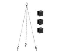 Generisch Trépied pour Barbecue - Hauteur réglable en Plein air, trépied de Foyer, Grille de Cuisson Portable Amovible en d'aluminium, Grils Multifonctions, Support de poêle Suspendu, pic