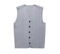 Generisch Tricot masculin épaule gilets mode tendances sans manches gilets, Gris clair., XL