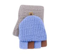 Generisch Tricot Smart Bébé Mitaines Chaudes Hiver Décapotable Flip Soins Bébé (Gris, Taille unique)