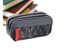 Generisch Trousse à crayons de grande capacité | Sac de rangement portable pour stylos, organiseur double couche pour règles, gomme, élève, bureau, voyageur, bureau, collège, salle de classe