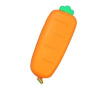Generisch Trousse à crayons en forme de carotte - 20,9 x 9,5 cm - Organiseur de papier à lettre en silicone - Jolie trousse de maquillage - Trousse portable - Organiseur multifonction pour étudiants