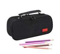 Generisch Trousse à crayons portable A4 - Pour la maison, la bibliothèque, l'atelier, les cours d'art, l'école, le bureau, Noir , Voir description, Voir description