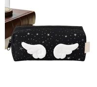 Generisch Trousse à crayons pour fille - Grande capacité - Wing Star, Noir | Trousse Kawaii pour étudiants, enfants, école, travail, maternelle, maison, extérieur