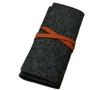 Generisch Trousse simple de grande capacité, rideau à enroulement portable, rangement pour papier à lettre d'étudiant, sac à crayons en feutre (Color1)