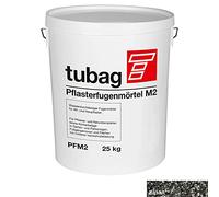 Generisch Tubag Palette de mortier pour joints de plâtre PFM 2K Seau de 25 kg | 24 seaux par palette (basalte)