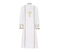 Generisch Tunique médiévale pour homme - Robe longue - Costume d'Halloween - Pape médiéval - Tenue de carnaval - Uniforme prêtre - Robes bibliques pour cosplay, spectacles sur scène