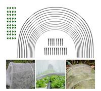 Generisch Tunnel de plantation arches en film pour plate-bande surélevée I Arche de serre enveloppée de plastique DIY Pneu de serre serre tunnel Kit de filet portable et