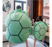 Generisch Turtle Power Shell - Coussin de tortue géante - Coussin portable en peluche Kawaii - Pour cosplay - 60 cm
