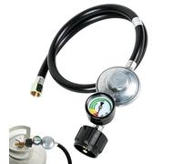 Generisch Tuyau propane avec régulateur avec raccord de manomètre | Tuyau de barbecue propane pour brûleur, cuisinière, flamme, camping-car, barbecue, maison, commerce, chauffage de terrasse et