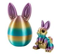 Generisch Œufs de Pâques imprimés en 3D avec lapin à l'intérieur, œufs de lapin de 15 cm comme garniture de panier de Pâques, cadeaux pour adultes, figurines d'animaux imprimées en 3D comme décoration