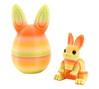 Generisch Œufs de Pâques imprimés en 3D avec lapin à l'intérieur, œufs de lapin de 15 cm comme garniture de panier de Pâques, cadeaux pour adultes, figurines d'animaux imprimées en 3D comme décoration