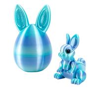 Generisch Œufs de Pâques imprimés en 3D avec lapin à l'intérieur, œufs de lapin de 15 cm comme garniture de panier de Pâques, cadeaux pour adultes, figurines d'animaux imprimées en 3D comme décoration