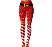 Generisch Ugly Legging de Noël pour femme Impression numérique Legging fin Taille haute sans couture Collant gainant Opaque Yoga Sport Gym Long Legging Pantalon de jogging Pantalon de Noël Bas de Noël