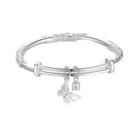 Generisch Un bracelet en argent populaire et réglable avec un motif élégant fabriqué en matériau S925 parfait comme un anniversaire ou tout bracelet brésilien pour homme en tissu avec pendentif