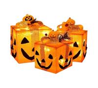 Generisch Une citrouille d'Halloween rêveuse vous réchauffe et vous accompagne dans une nuit de vacances inoubliable. Profitez de la fête festive d'Halloween ! (Jaune, 27 x 27 x 8 cm)