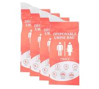 Generisch Urinoir portable pour homme, sac à urine pour voyage, sac barf, pot de voyage anti-fuite de 750 ml, sac de toilette d'urgence, 4 sacs Pipi de camping, pour la randonnée, les voyages en