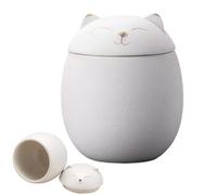 Generisch Urne pour chien | Urne en céramique mignonne pour chat - Conservation des cendres - Boîte de rappel résistante à l'humidité pour petits moyens et grands chiots - Avec empreinte de pattes