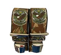 Generisch US MARINE ST-004 Bretelles - Marines - Screaming Eagles - Aigle - Largeur 35 mm en forme de H avec 4 clips extra forts Austria/ US Marine Marron, vert, Taille Unique