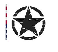 generisch USA Lot de 2 autocollants étoile rétro pour voiture, sticker mural 283/17 (noir brillant, 40 x 40 cm)