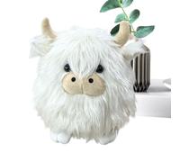 Generisch Vache en peluche, 20 cm, douce, à aimer et à décorer, en peluche, à poils longs, comme jouet, pour et filles, comme décoration pour lit, salon