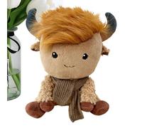 Generisch Vache en Peluche - Doudou Mignon avec écharpe réglable et tête de Cheveux à câliner - Vache en Peluche Mignonne - pour, Filles, Femmes, Adultes, Noël, Chambre de bébé