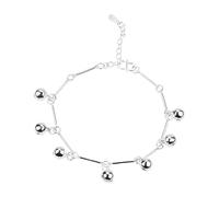 Generisch Valentin De Bracelet Choix Bijoux Small Bell Girl Temperament Versatile Argent Largeur Bracelet Bracelet Perlé Anneaux (Silver, One Size)