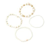 Generisch Valentin Ensembles Amoureux Anneaux Bracelet Set Elegant Handmade String Women's Jewelry Couleurs Femmes De Jonc Bracelets Anneaux (White, One Size)
