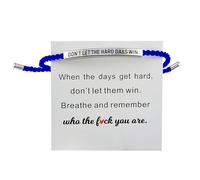 Generisch Valentin Noir Précieuses Mamie Phrases Anneaux à la main, avec lettres réglables, corde d', sans décoloration Bracelet Perlé Acier Mm Classique Bracelet (B, One Size)