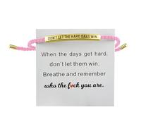 Generisch Valentin Noir Précieuses Mamie Phrases Anneaux à la main, avec lettres réglables, corde d', sans décoloration Bracelet Perlé Acier Mm Classique Bracelet (L, One Size)