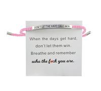 Generisch Valentin Noir Précieuses Mamie Phrases Anneaux à la main, avec lettres réglables, corde d', sans décoloration Bracelet Perlé Acier Mm Classique Bracelet (F, One Size)