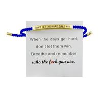 Generisch Valentin Noir Précieuses Mamie Phrases Anneaux à la main, avec lettres réglables, corde d', sans décoloration Bracelet Perlé Acier Mm Classique Bracelet (K, One Size)