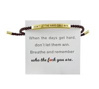 Generisch Valentin Noir Précieuses Mamie Phrases Anneaux à la main, avec lettres réglables, corde d', sans décoloration Bracelet Perlé Acier Mm Classique Bracelet (H, One Size)