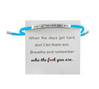 Generisch Valentin Noir Précieuses Mamie Phrases Anneaux à la main, avec lettres réglables, corde d', sans décoloration Bracelet Perlé Acier Mm Classique Bracelet (E, One Size)