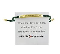 Generisch Valentin Noir Précieuses Mamie Phrases Anneaux à la main, avec lettres réglables, corde d', sans décoloration Bracelet Perlé Acier Mm Classique Bracelet (I, One Size)