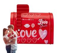 Generisch Valentine Boîte aux lettres en métal - Taille moyenne | Boîte aux lettres pour la Saint-Valentin | Boîtes aux lettres en fer blanc pour la Saint-Valentin à offrir ou ranger