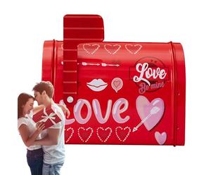 Generisch Valentine Boîte aux lettres en métal - Taille moyenne | Boîte aux lettres pour la Saint-Valentin | Boîtes aux lettres en fer blanc pour la Saint-Valentin à offrir ou ranger