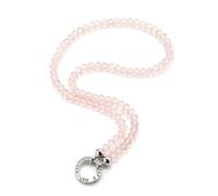 Generisch Vario Collier pour pendentif en strass avec perles en cristal pour femme Bijoux en verre scintillant Mousqueton rond Strass Fermoir Collier de perles 8 mm 60 cm, 60cm, Verre, Zircone cubique