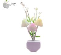 Generisch Veilleuse champignon | Veilleuse à capteur de lumière, veilleuse murale plug-in, super économie d'énergie 0,1 W, contrôle du capteur de lumière, spécifications UE/US