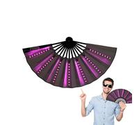 Generisch Ventilateur portable, ventilateur de brume d'eau, lumière pliable à la main, réservoir portable brillant rafraîchissant pour temps chaud, carnaval, décoration de fête cosplay, fans pliants