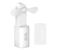 Generisch Ventilateur portable - Ventilateur manuel - Rechargeable par USB - Avec lampe de poche - Refroidisseur d'extérieur multifonction pour les excursions à la plage, les salles de classe, les