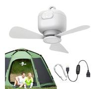 Generisch Ventilateur pour auvent d'extérieur | Ventilateur USB à suspendre | Étanche | Triple vitesse réglable USB Ventilateur de plafond pour terrasse, auvent, tente, chambre à coucher