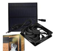 Generisch Ventilateur solaire pour poulailler - Ventilateur solaire étanche pour niche de chien - Système de refroidissement polyvalent à économie d'énergie pour camping, pique-nique, activités de