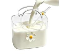 Generisch Verre à cocktail pour sac à main - 770 ml - Gobelet transparent en forme de poche avec paille - Vase en verre - Pour thé, jus de fruits, fête d'anniversaire, vacances, fêtes, maison, mariage