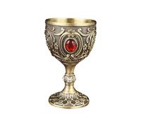 Generisch Verre à vin médiéval en métal, fait à la main, design vintage, gobelet décoratif pour la maison et le bar, bronze